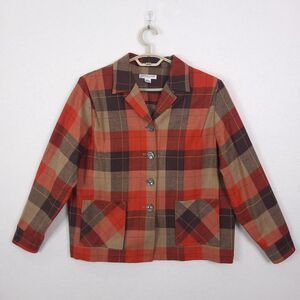 Vintage Pendleton 49er Plaid Virgin Wool Jacket Buttons LP Old Money Retro Y2K
